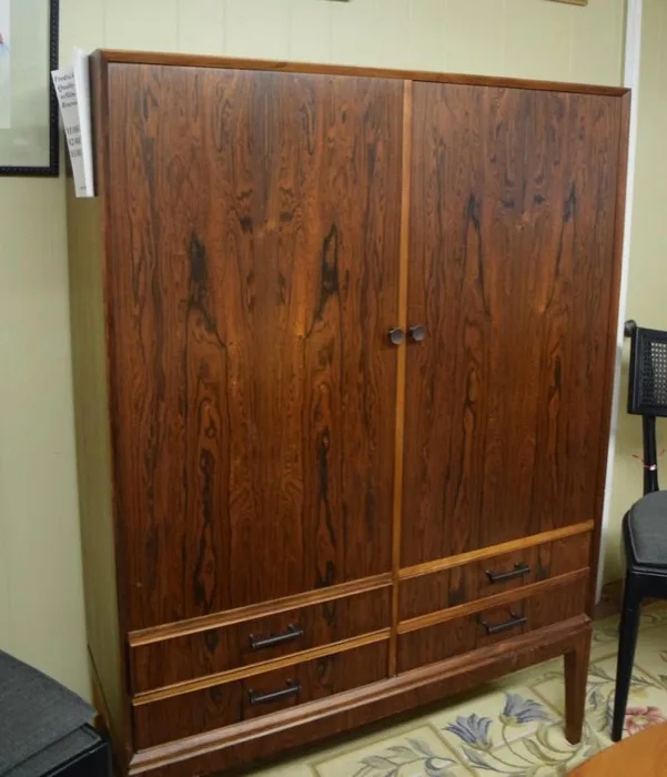Vintage Danish rosewood cabinet at Elite Repeat Furniture Consignment