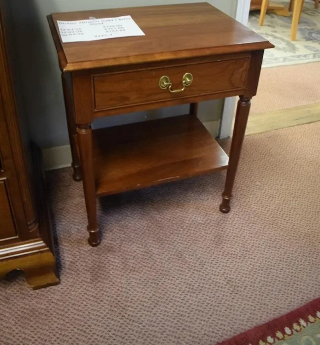 Stickley solid cherry side table at Elite Repeat Furniture Consignment